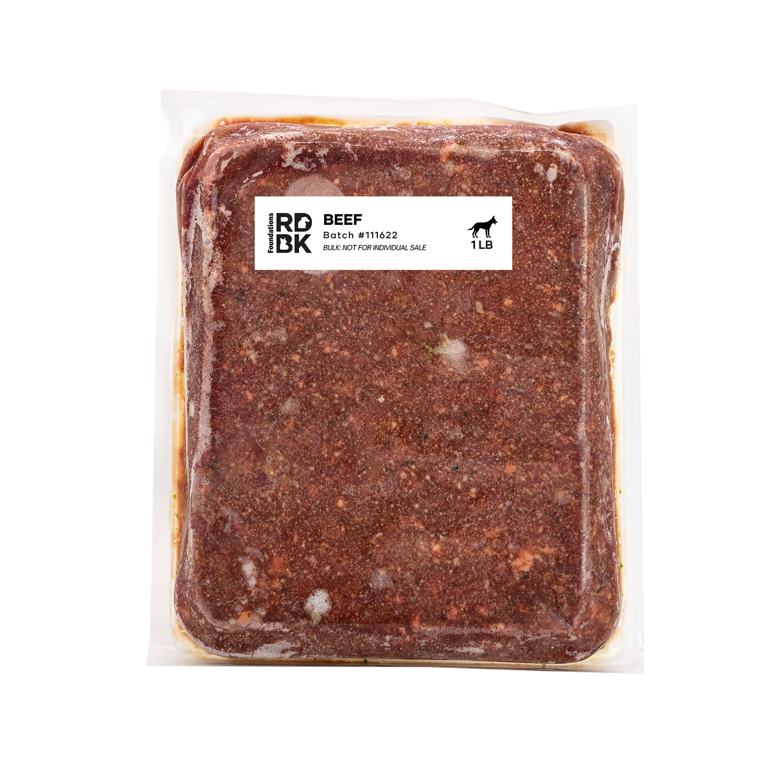 Foundations Beef (no Tripe) Recipe for Dogs - Bulk (12 x 1 lb) Red Dog Blue Kat
