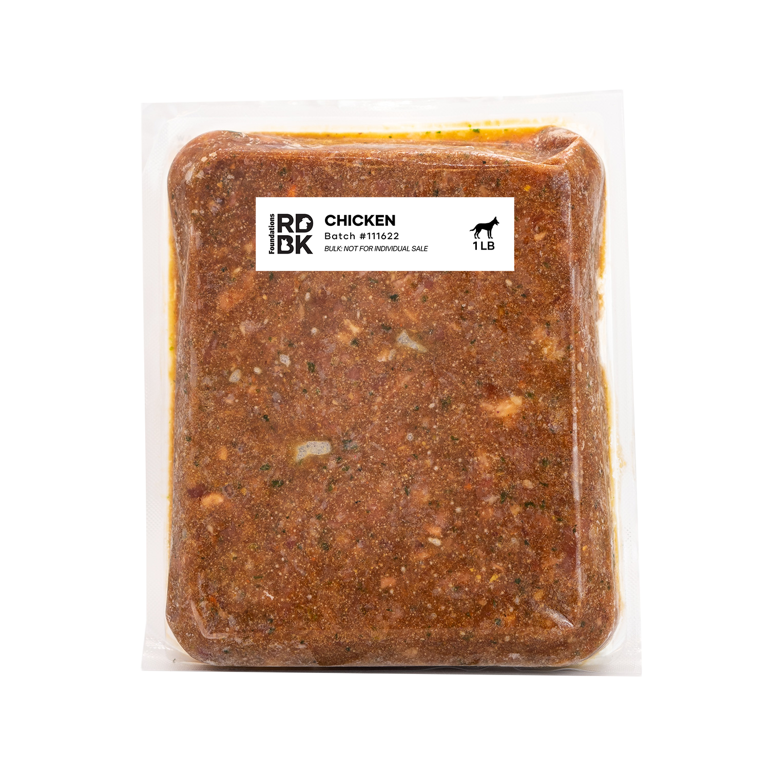 Foundations Chicken Recipe for Dogs - Bulk (12 x 1lb) Red Dog Blue Kat