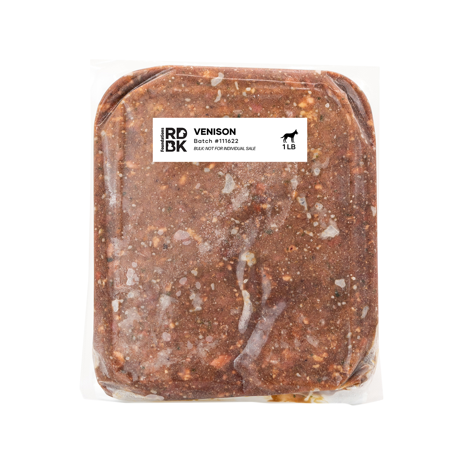 Foundations Venison Recipe for Dogs - Bulk (12 x 1lb) Red Dog Blue Kat