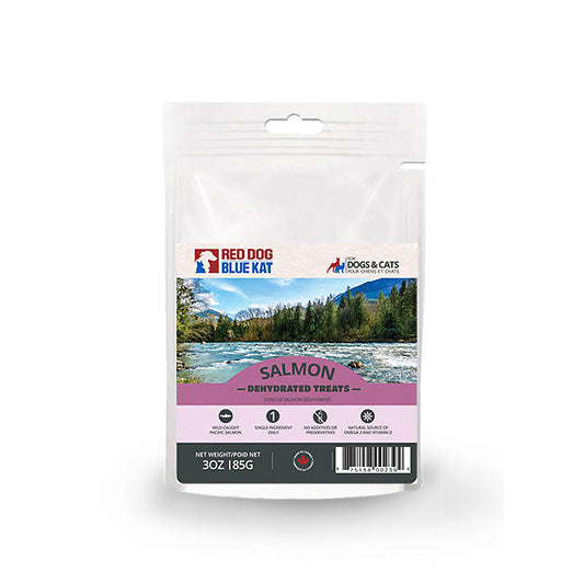 Salmon Dehydrated Treat 85g bag Red Dog Blue Kat