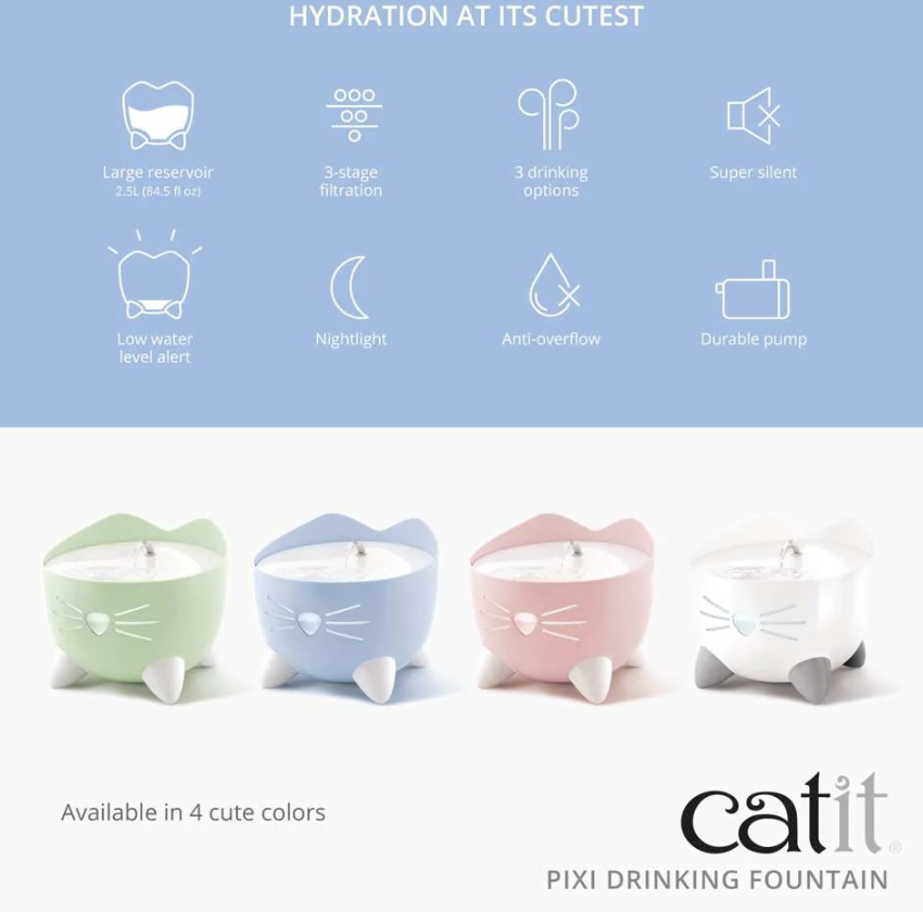 Catit PIXI Fountain 2.5L URBAN PAW PETS