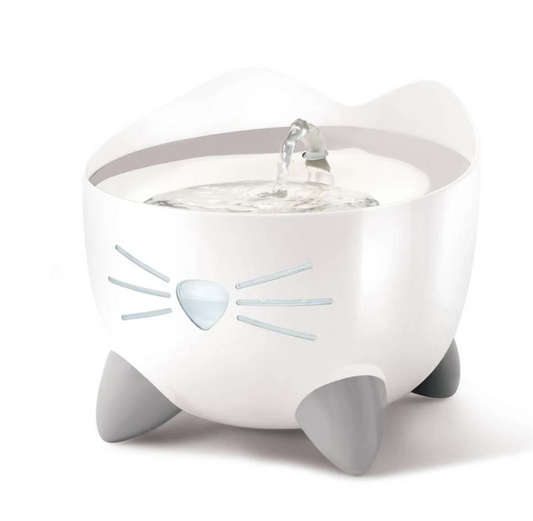 Catit PIXI Fountain - White with Stainless Steel Top - 2.5 L URBAN PAW PETS