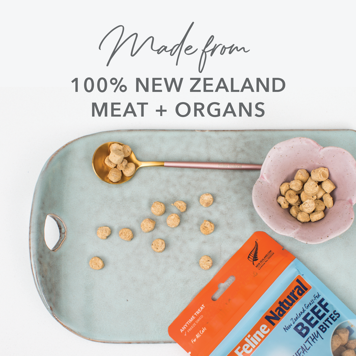 Feline Natural - Treats - Healthy Bites - Freeze-Dried - Beef & Organs - 50g