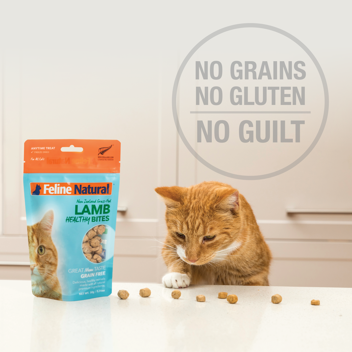 Feline Natural - Treats - Freeze Dried - Healthy Bites - Lamb & Organs - 50g