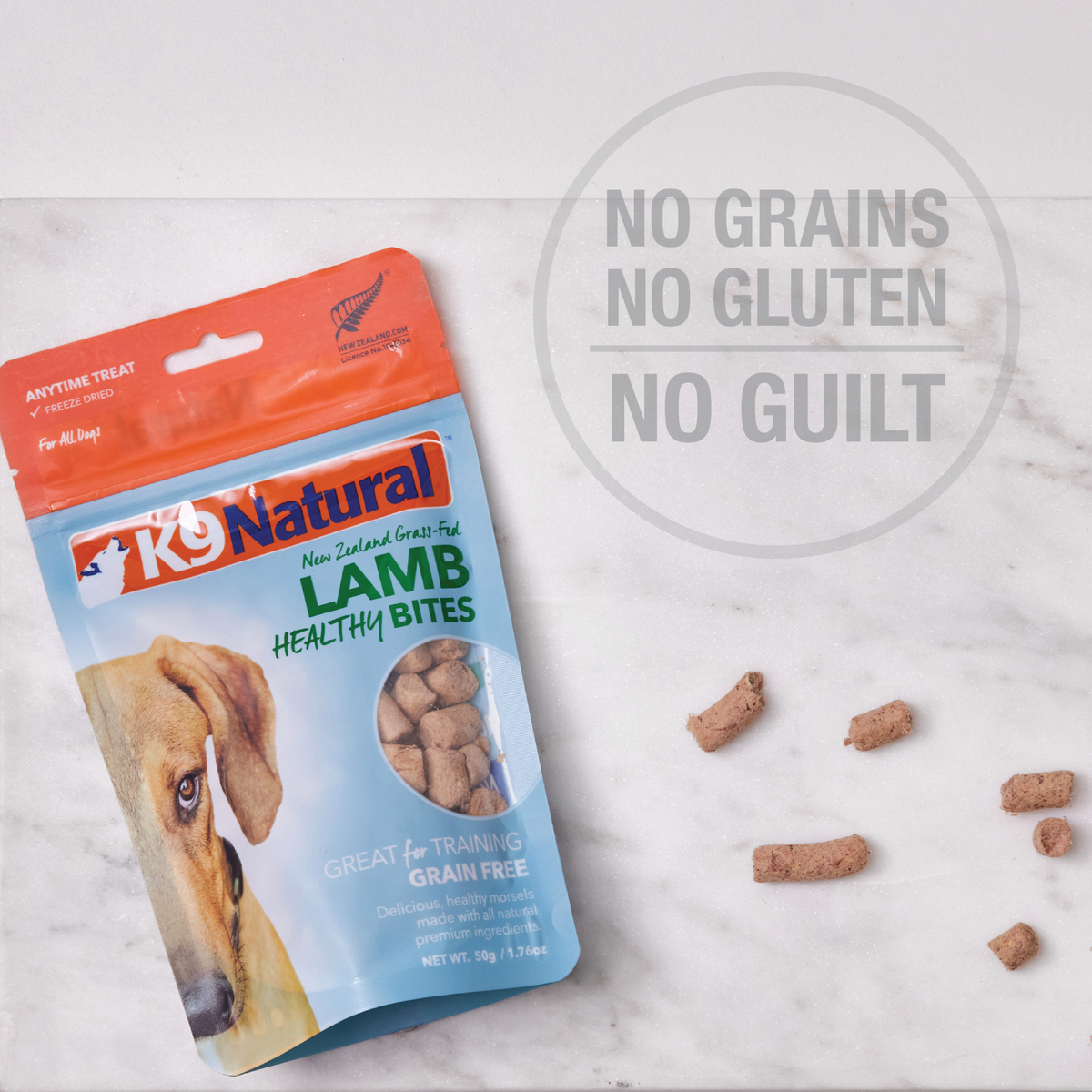 K9 Natural - Treats - Healthy Bites - Freeze Dried - Lamb and Organs - 50g