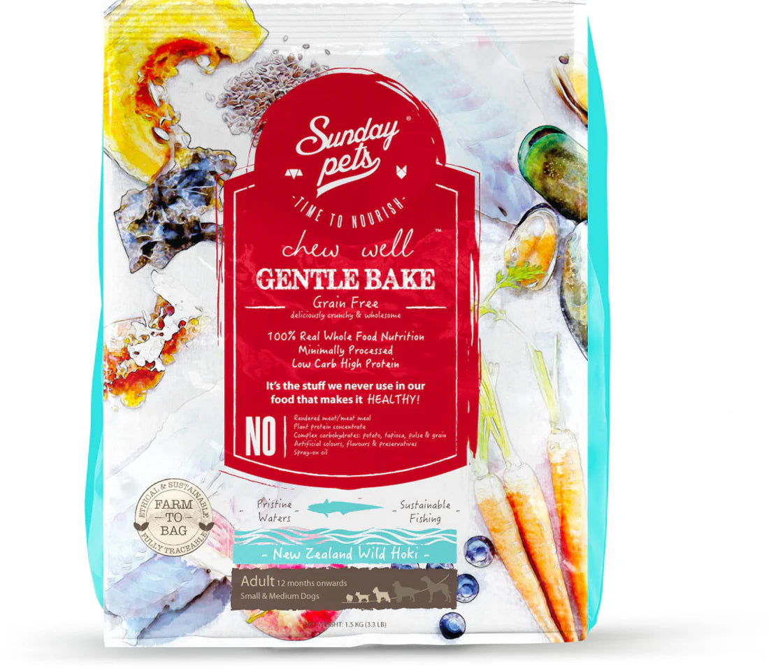 Sunday Pets - Dog - Gently Baked - GF - Hoki 1.3 kg