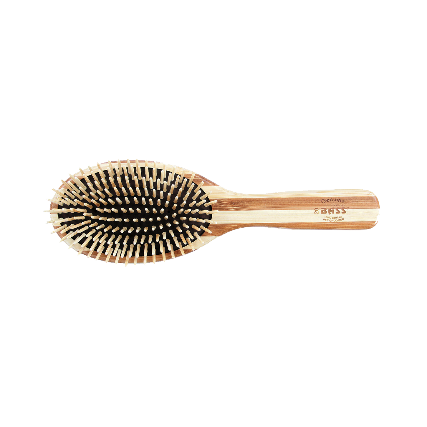 Bass Brushes - The Green Brush - Bamboo Handle and Pins (20P)