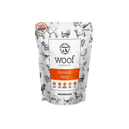 NZ Natural Pet Food Co - Air Dried - Treats - Woof - Venison Lung Treat 50g