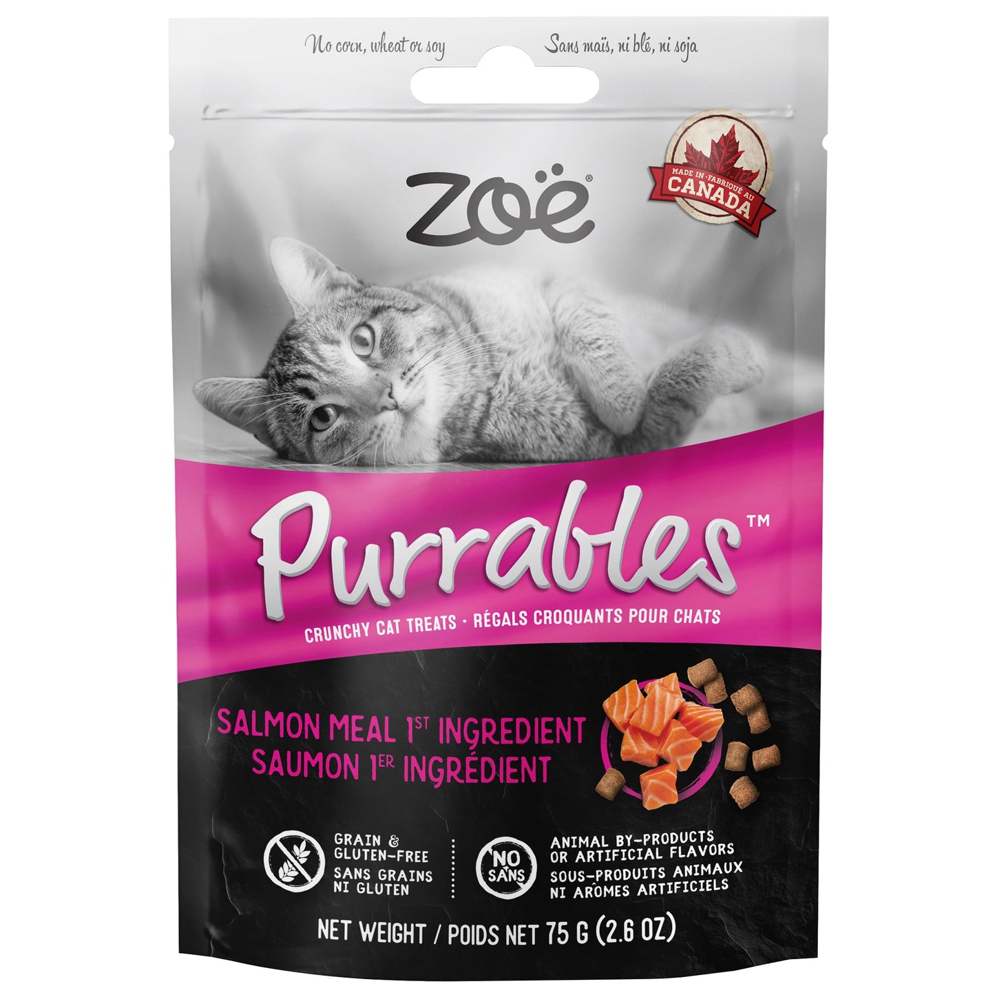Zoë Purrables Cat Treats - Salmon - 75 g (2.6 oz) URBAN PAW PETS