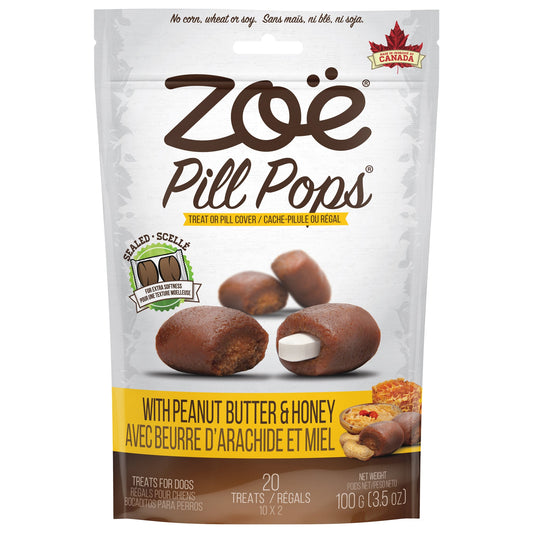 Zoë Pill Pops - Peanut Butter with Honey - 100 g (3.5 oz) URBAN PAW PETS