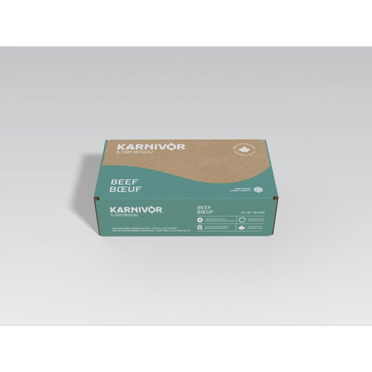 KARNIVOR Dog Raw Frozen Beef 24lb Bulk Case