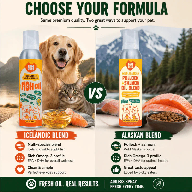 Fam-Pets - Alaskan - Pollock & Salmon - Omega-3 Fish Oil