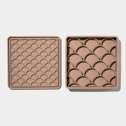 3-in-1 fish scale slow feeder bowl - fig