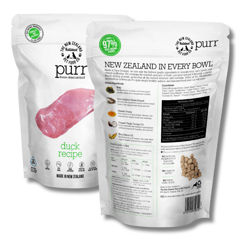 NZ Natural Pet Food Co - Freeze Dried - Food - Purr - Duck