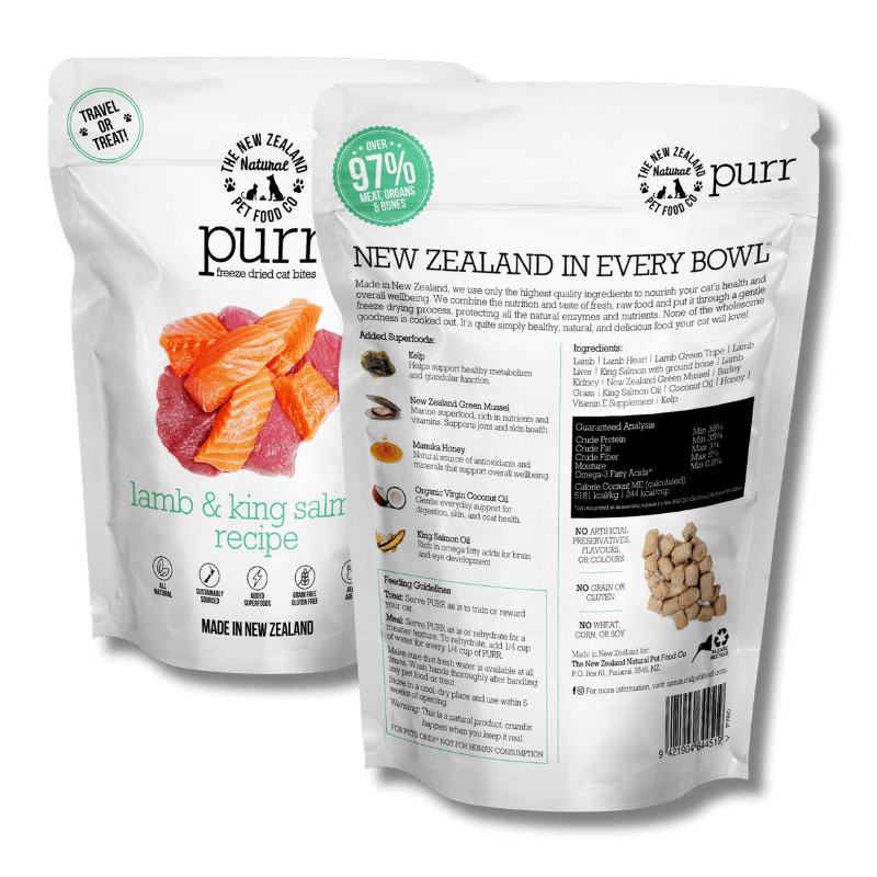 NZ Natural Pet Food Co - Freeze Dried - Food - Purr - Lamb & Salmon