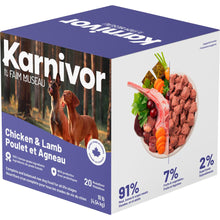 KARNIVOR Dog Raw Frozen Chicken & Lamb 10lb Cube Box – görsel 2