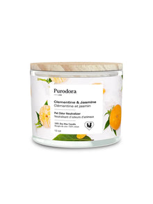 PURODORA Odor Neutralizer Clementine-Jasmine Soy Wax Candle URBAN PAW PETS