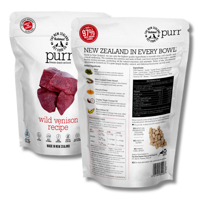 NZ Natural Pet Food Co - Freeze Dried - Food - Purr - Wild Venison 280g