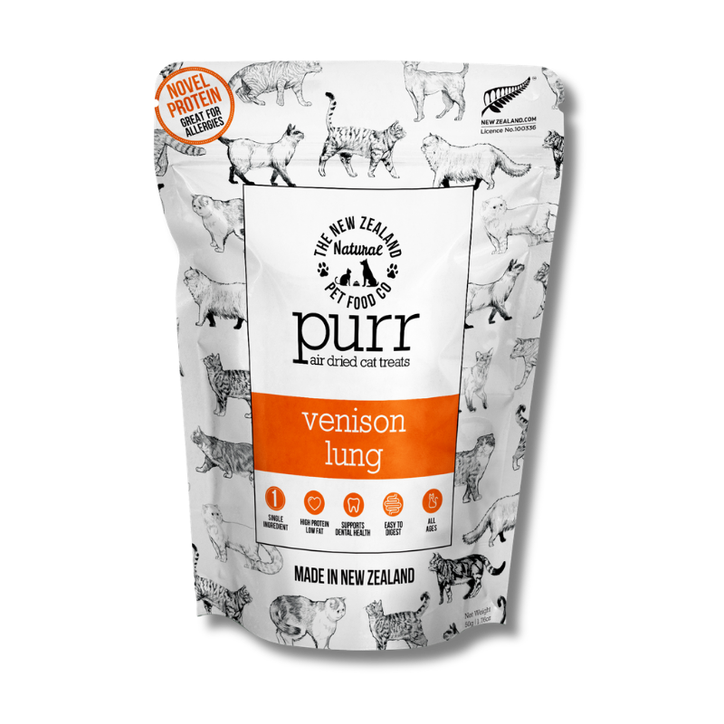 NZ Natural Pet Food Co - Air Dried - Treats - Purr - Venison Lung - 50g