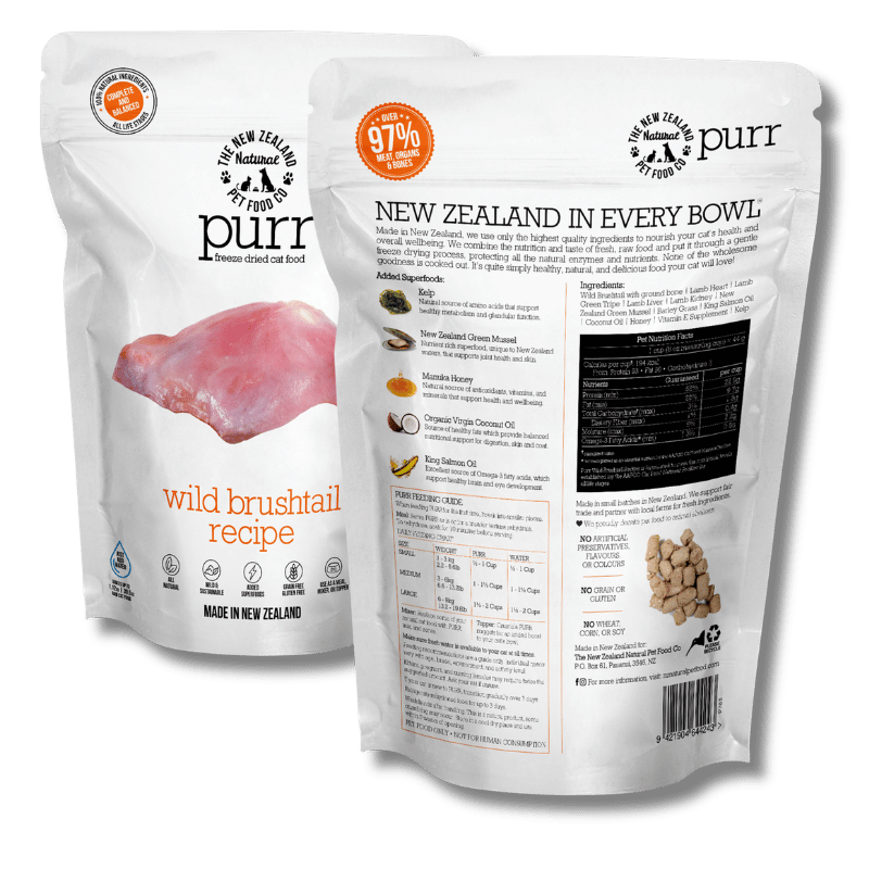 NZ Natural Pet Food Co - Freeze Dried - Food - Purr - Wild Brushtail 280g