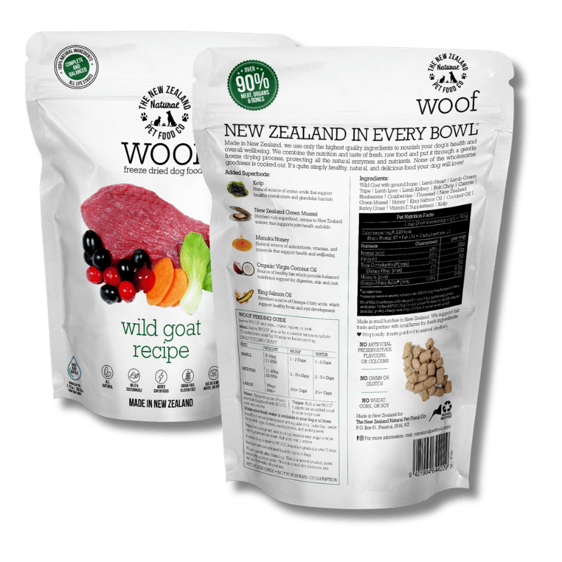 NZ Natural Pet Food Co - Freeze Dried - Food - Woof - Wild Goat