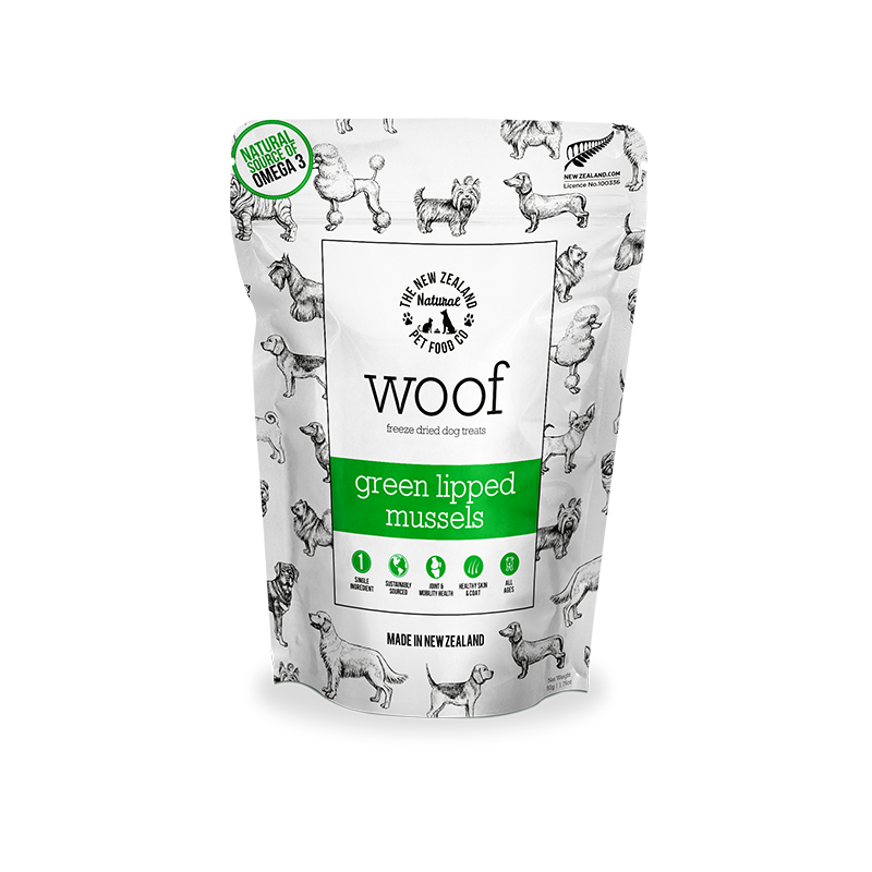 NZ Natural Pet Food Co - Freeze Dried - Treats - Woof - Green Lipped Mussels - 50g