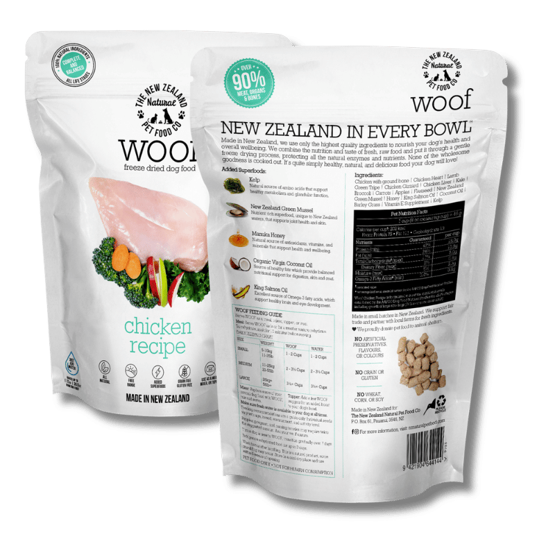 NZ Natural Pet Food Co - Freeze Dried - Food - Woof - Chicken